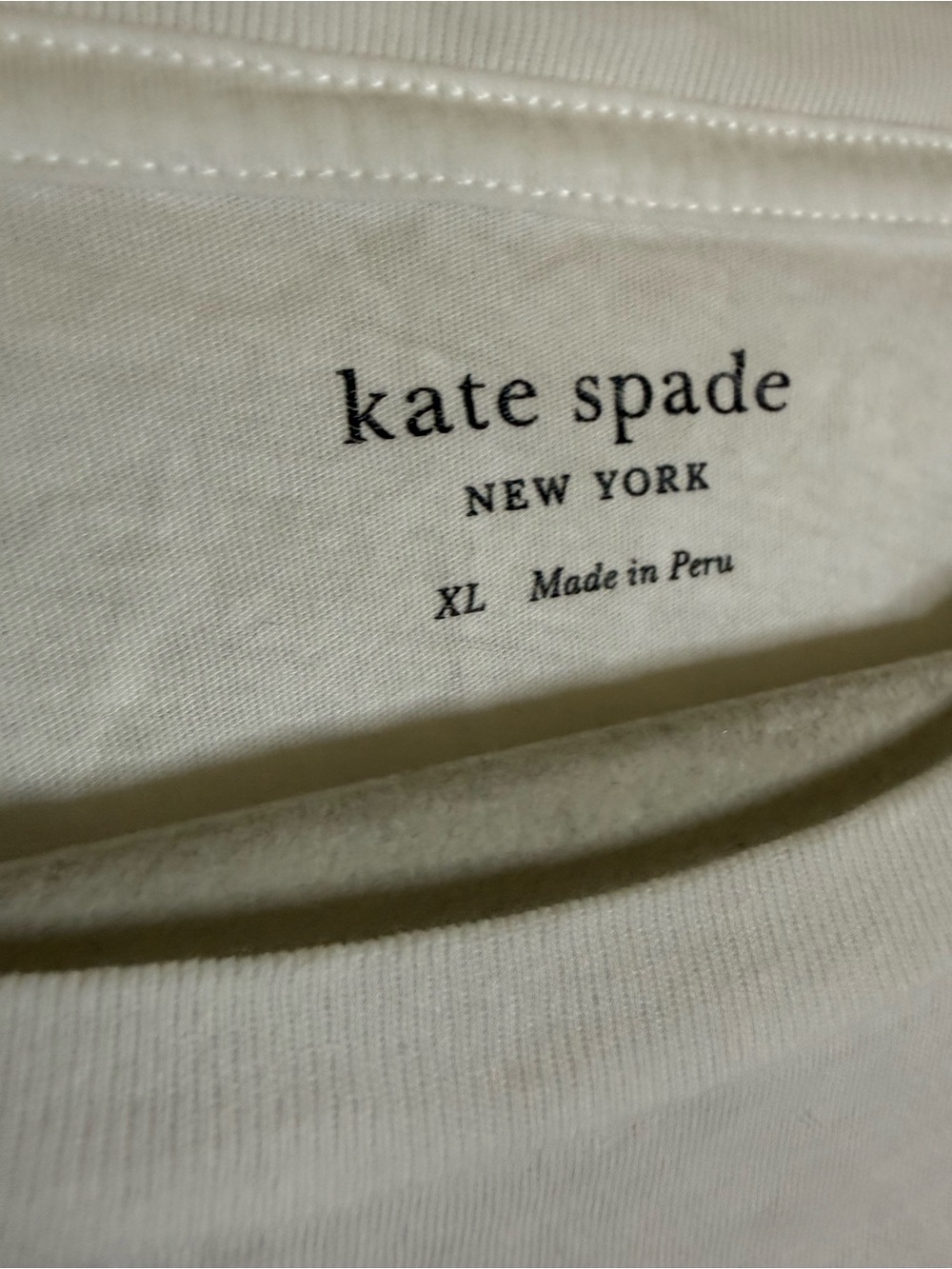 kate spade White Logo Crewneck Tee - Picture 3 of 4